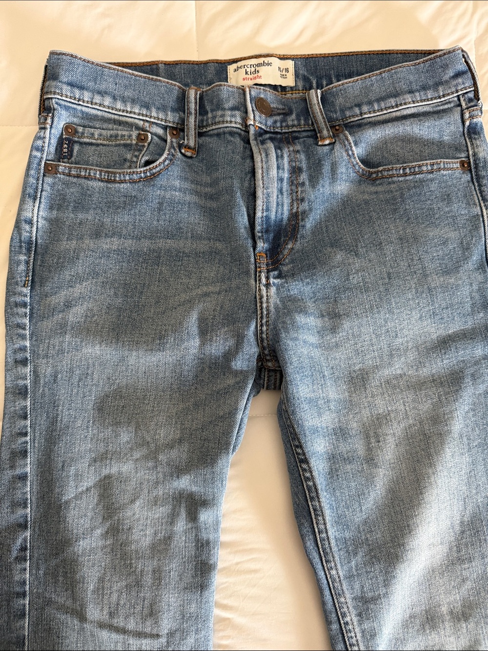 abercrombie kids Light Blue Straight Men's Jeans